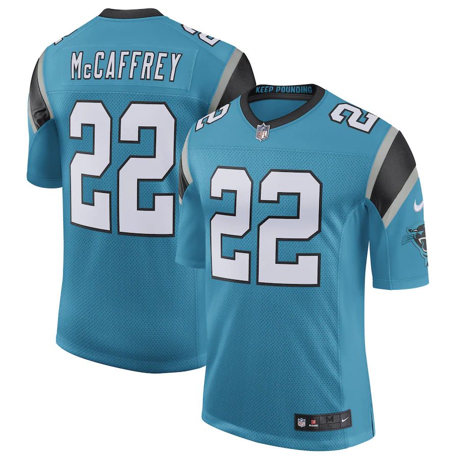 Men Carolina Panthers #22 Christian McCaffrey Nike Blue Classic Limited Player NFL Jersey